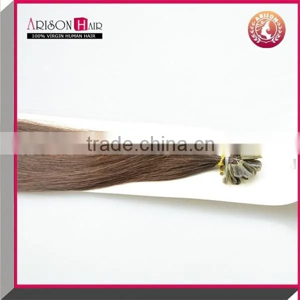 Arisonhair Wholesale Cheap Hair Extensions Keratin Tipped Fusion Nail Tip Brazilian Human Hair Extension Top Grade photo-3