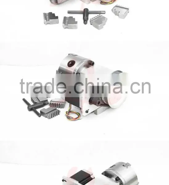 Cnc Router Rotary 4th Axis 5M-6-100B 100mm 4 Jaw Chuck photo-3