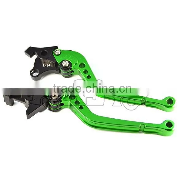 BJ-LS-003 Green Cnc Adjustable Motorcycle Hand Brake Lever for YZF R6 1999-2004 photo-4