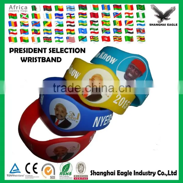 President Selection Custom Embossed/ Debossed Silicone Wristband, Cheap Silicone Bracelet photo-3