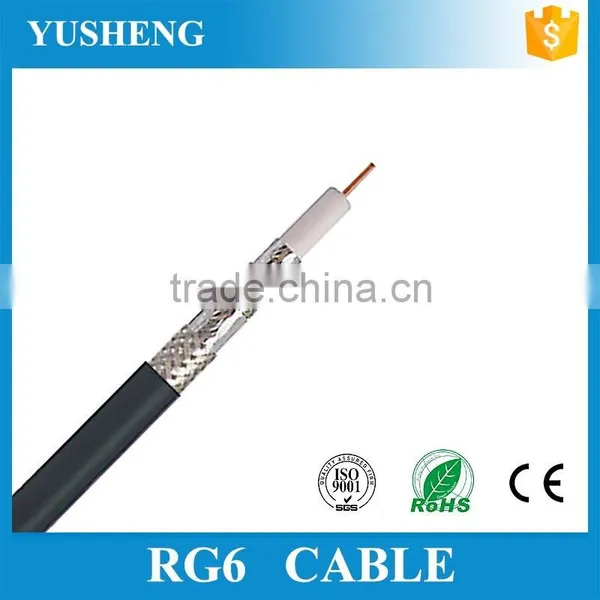 Rg6 Coaxial Cable 18AWG With CCS/CCA/Bare Copper 75ohm Coaxial Cable RG6 305M/Wooden Spool photo-5