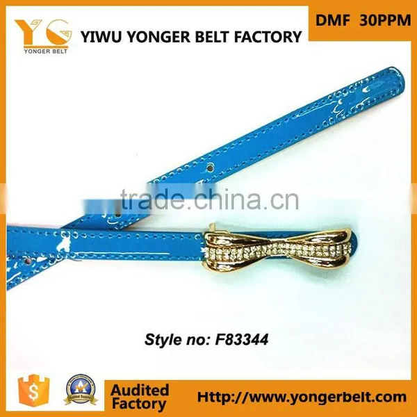 New Kids Bow Rhinestone Fancy Belt Rhinestone Belts for Dresses in pu Belts