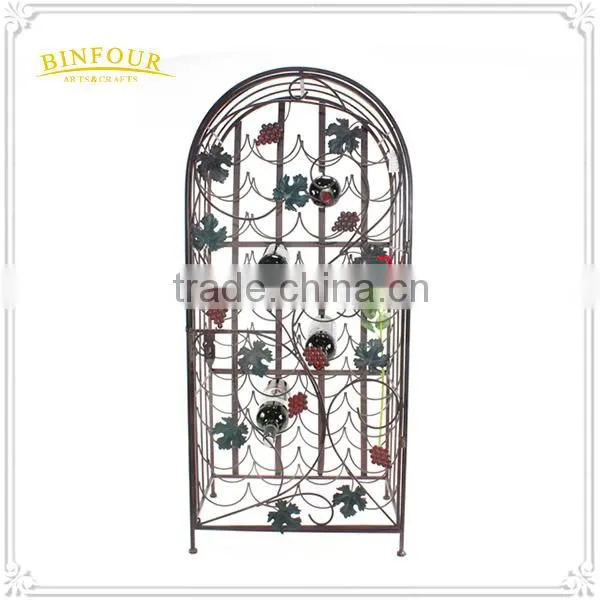 Metal Wine Shelf Display Iron Wine Bottle Rack Barware Home Decor photo-5