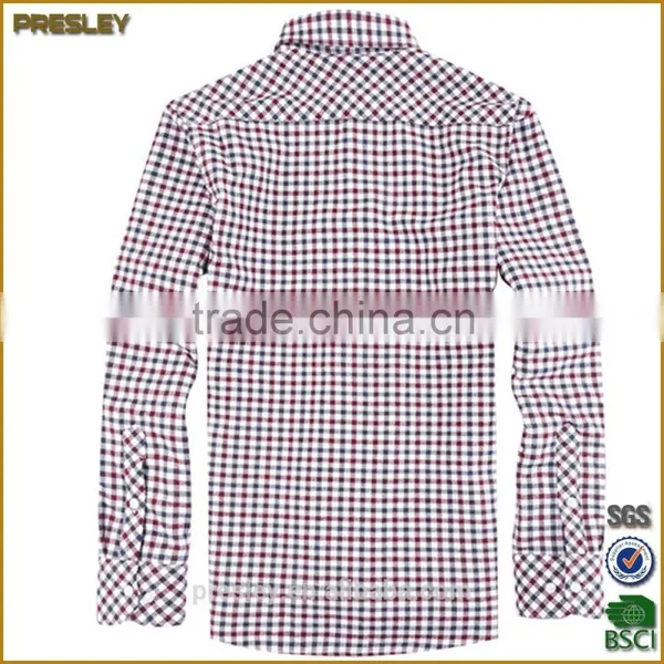 Wholesale Fashion Long Sleeve Designer Check Plaid Button Down Shirts for Men photo-5