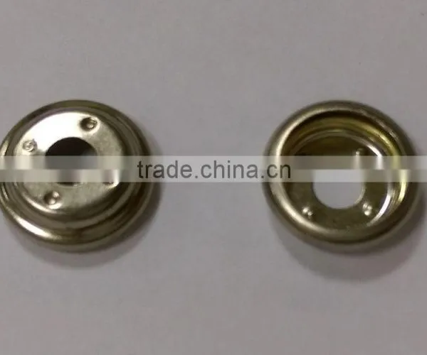 The Garment Use Plastic Covered Top Metal Ring Snap Button
