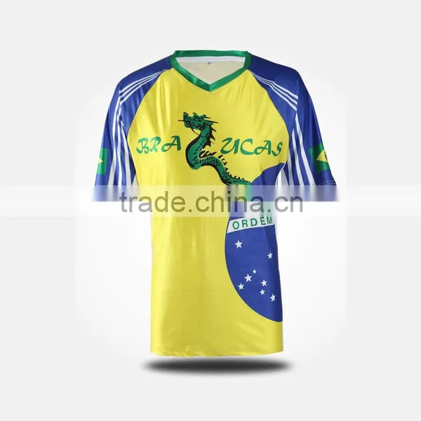 2015 New Sublimation Football Sportswear , Plain Blue Football Jersey photo-6