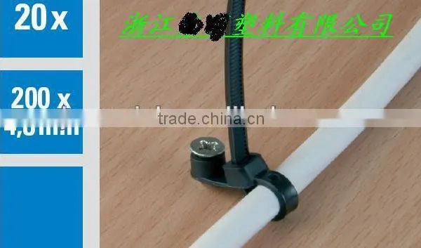 Direct Selling 4*150 PA66 Mountable Cable Ties (UL SGS)tensile Strength:18kg photo-2