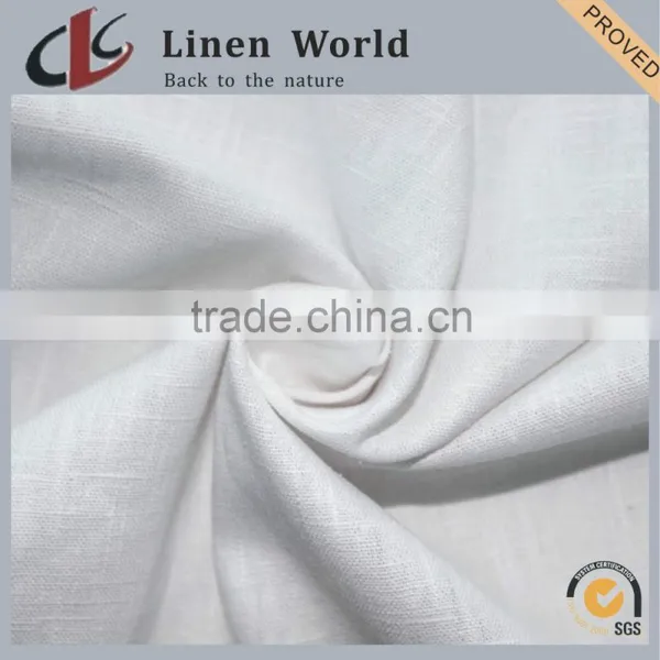Plain Dyed Slub Ramie Cotton Blend Fabric