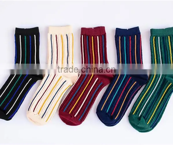 Simple Stripe Socks Wool Socks Sports Socks Street Fixedgear Socks photo-5