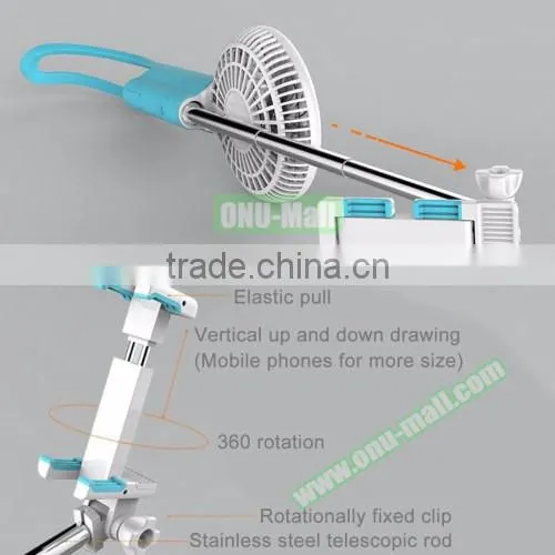 In Shop Now 2 in 1 Portable USB Cooling Fan Mini Fan Selfie Stick, Wired Selfie Stick photo-3