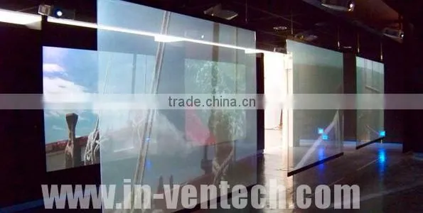 transparent/ holographic rear projection screen film display for jewelry