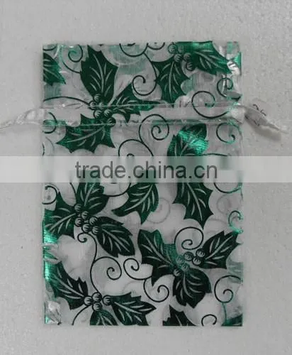 HOT SALE Customized Screen Printing Drawstring Organza Bag photo-6