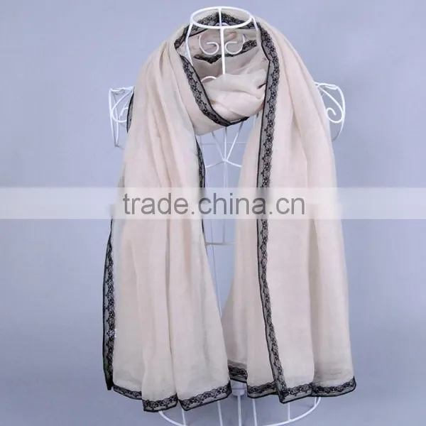 NEW DESIGN Lace 100% Viscose Women Scarf Voile Scarves 180*90 Pashmina Muslim