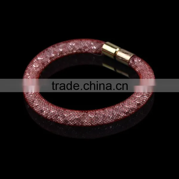 2015 New Design High Good Quality Mesh Stardust Magnetic Bracelet for Women photo-6