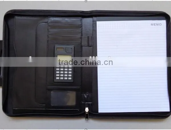 portable pu leather a4 folder