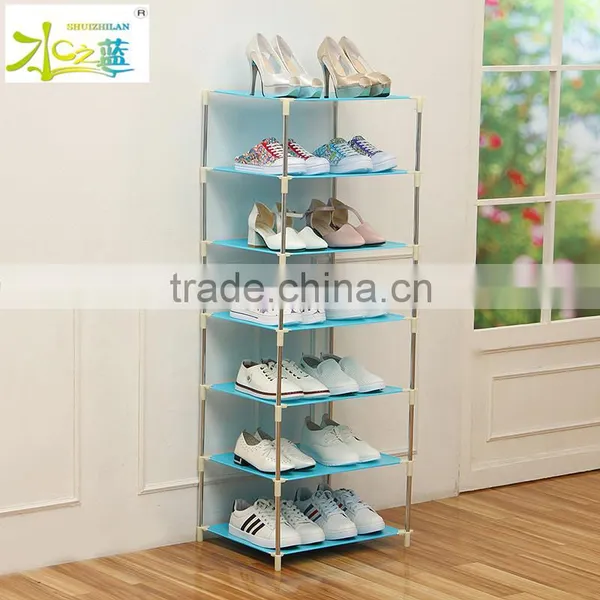 Corner stackable shoe rack
