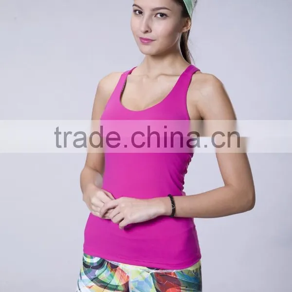 Custom Logo Women Yoga Gym Wear Workout Outfit Tank Top photo-3