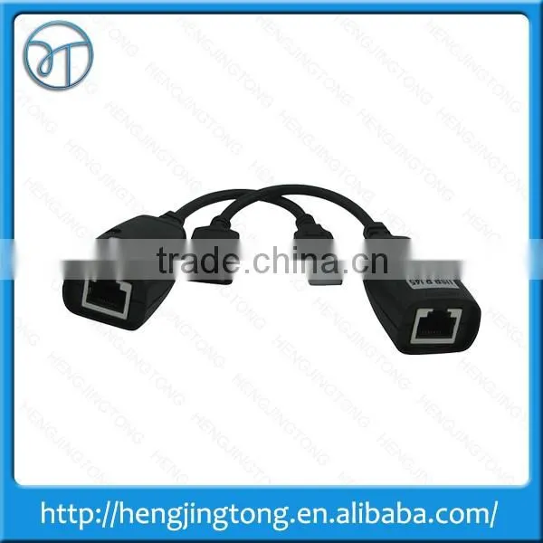 New Hot Sale USB CAT5/CAT5E/6 RJ45 Ethernet Extender Lan Extension Cable Repeater Adapter UP to 150ft Length