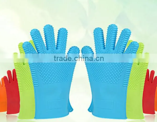 Kitchen Cooking Oven Heat Resistant Silicone Gloves photo-2