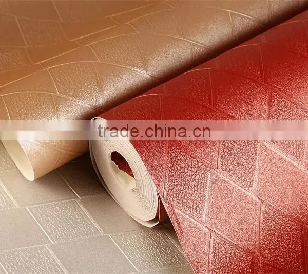 Leather Effect Vinyl Wallpaper for Restaurant Decoration photo-6