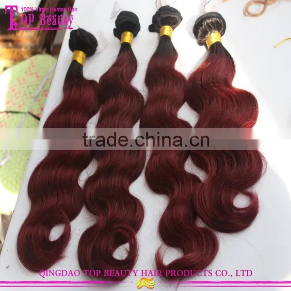 2016 Fashion 3 Bundles Red Brazilian Hair Weave Wholesale Cheap Colored Brazilian Hair Weave photo-2