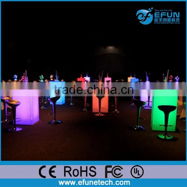 Rechargeable Color Change Led Table,nightclub Led Light up Portable Bar Table photo-3
