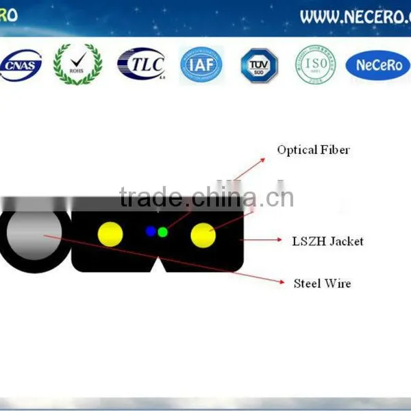 Self-supporting FRP Simplex (duplex) FTTH Drop Cable photo-4