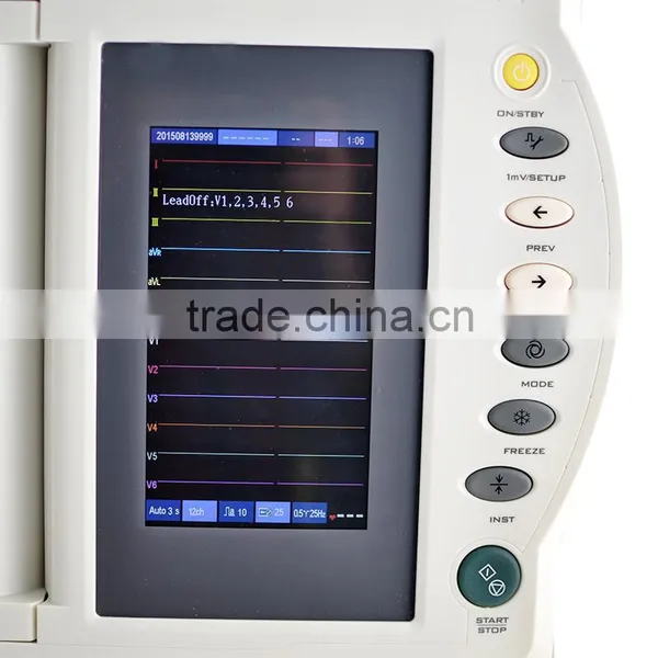 7 Inch Backlight Display 12 Lead 12 Channel Electrocardiograph ECG Machine EKG 1212C photo-4