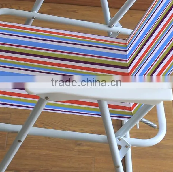 HOT SELL METAL COLOR STRIPE OUTDOOR FOLDING CHAIR photo-3
