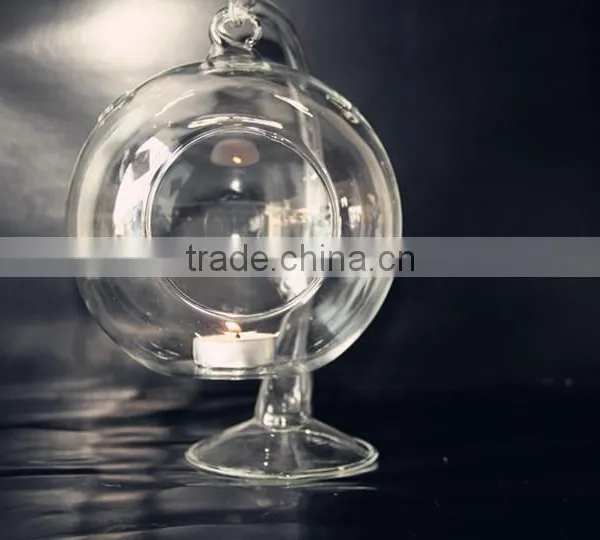Hanging Glass Ball Candle Holder With Glass Holder photo-4