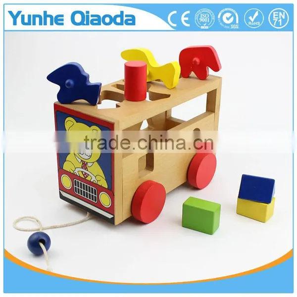 Shape Sorter Bus - Pull Along Toy - Many Shape Blocks photo-5