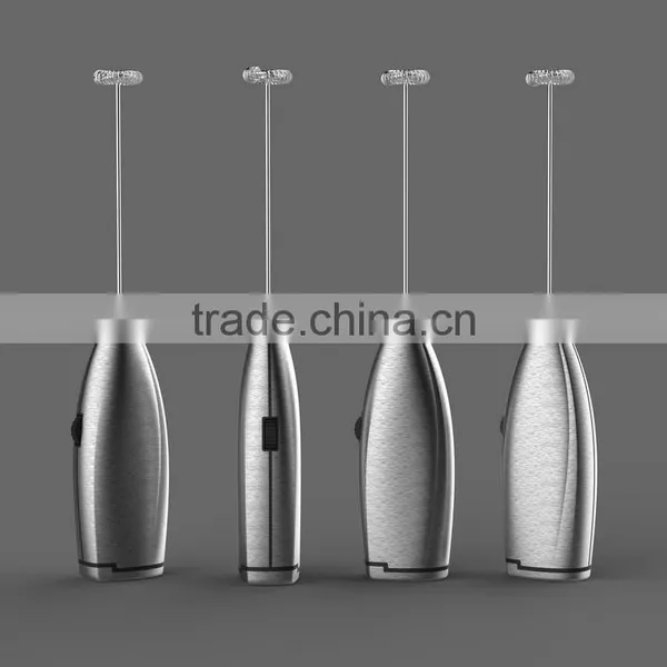 2016 Hot Promotional Stepless Speed Handheld Stainless Steel Electric Milk Frother photo-2