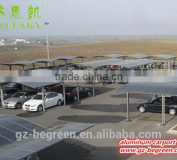 Wrought Iron Metal Gazebo Outdoor Waterproof Car Packing Cover Garage Carport Canopy With Polycarbonate Roofing Sheet photo-6