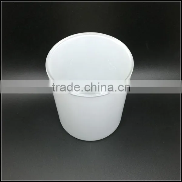 Canadian 400ml Matte White Sprayed Color Glass Candle Jar photo-5