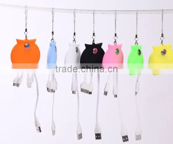 4 in 1 USB Sync Data Charger Cable Key Chain Ring For Iphone Samsung Android photo-3