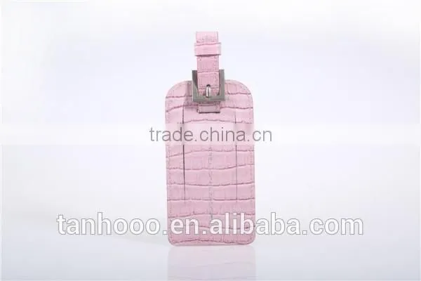 Customize PU Faux Leather Fashion Crocodile Skin Pattern Luggage Baggage Tag Handbag Tags photo-4