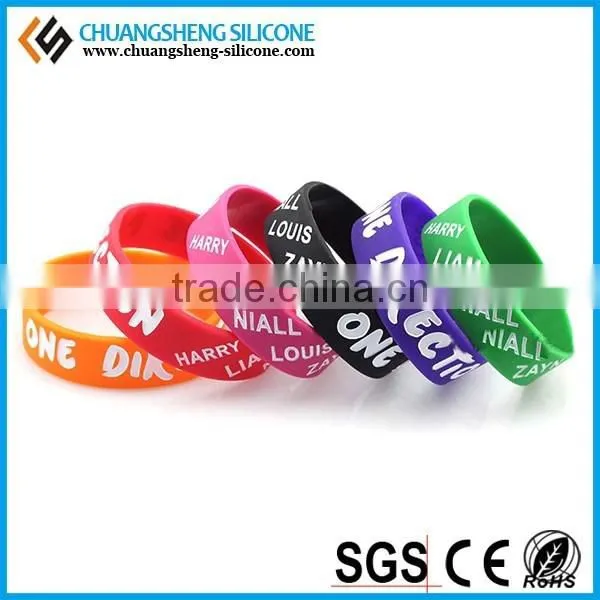 Wholesale Silicone Bracelet Wrist Jewelry Embossing Printing Wristband Candy Color Beadlet Silicone Decoration Hot Sale Jewelry photo-5