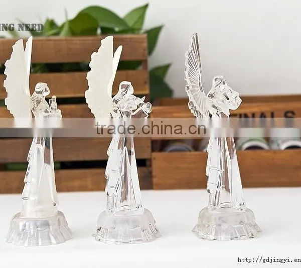 LED Acrylic Christmas Angel With Instrument Figurines photo-2