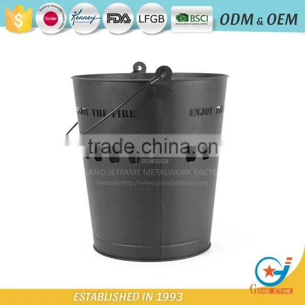 Ash Bucket With Lid Metal Wooden Ash Bucket With Handle photo-2