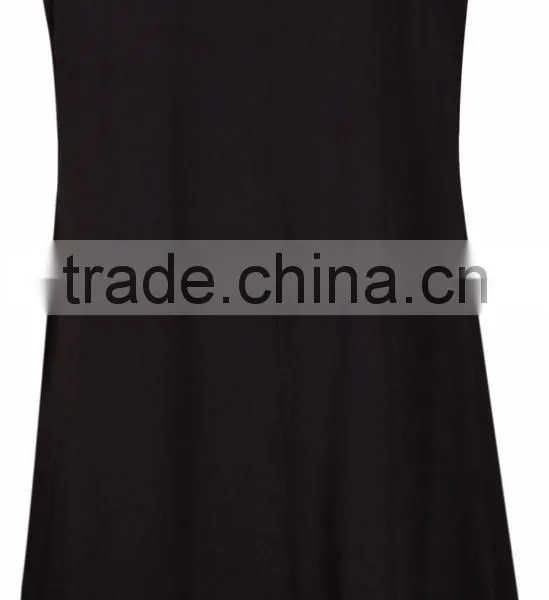 Plus Size Wholesale T-shirts Womens Sleeveless Ladies Ruched Uneven Hem Plain Long Vest T Shirt Top photo-3
