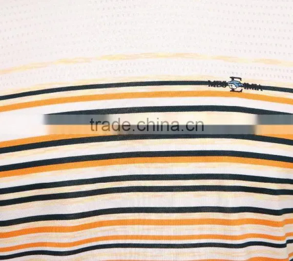 Men's Striped Matching Cotton Mesh T-shirt photo-3