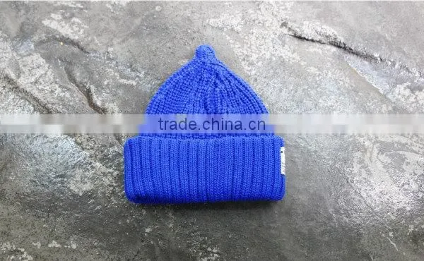 100% Acylic Cottonacrylic Beanie Embroidery Knit Hats/winter Caps photo-3
