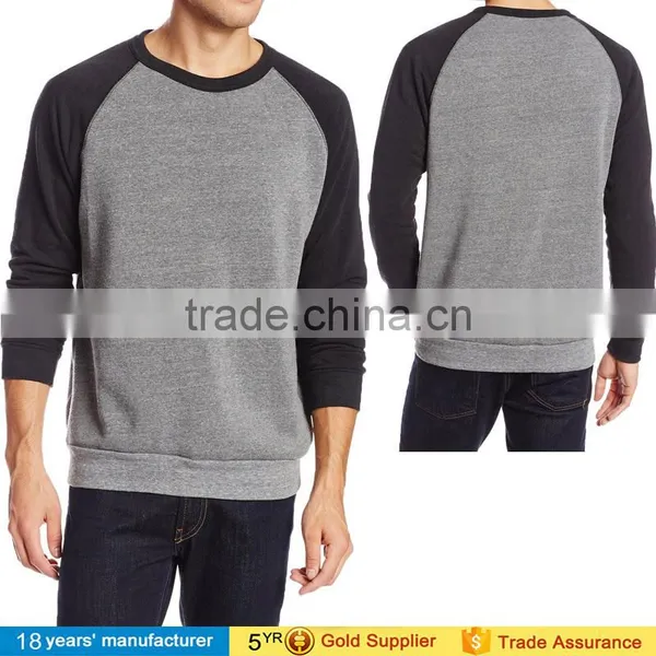 2016 Custom Logo Men's Jersey Long Sleeve Pull Over Baseball Raglan Hoodie Sweatshirt photo-2