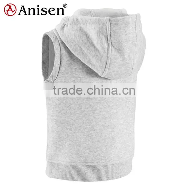 Manufacturer Clothing Cvc 65%cotton 35%polyester Hood Kids Vest photo-2