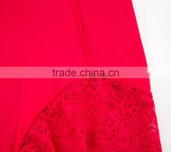 Best Quality Red 95% Cotton 5% Spandex With Lace Custom Sexy Fancy Woman Underwear photo-6