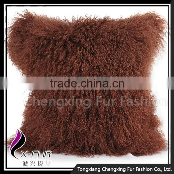 CX-D-04Q Wholesale Decorative Personalized Sheep Fur Cushion Cover photo-3