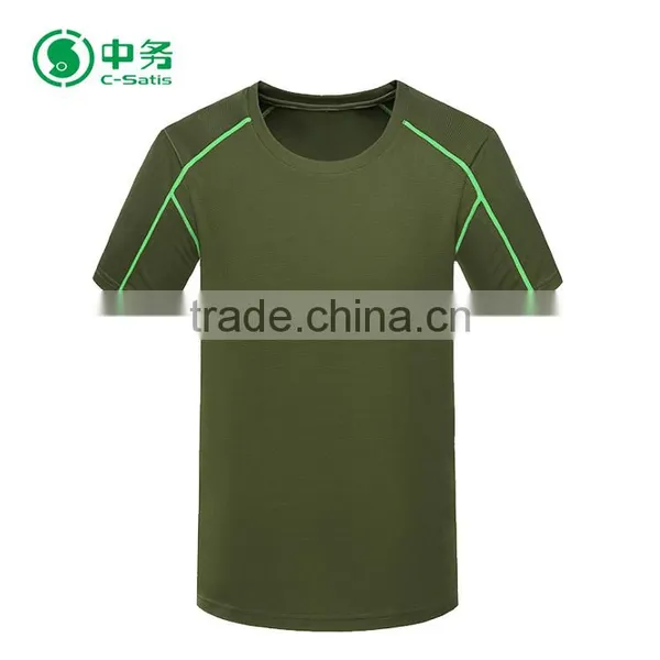 New Design Summer Outdoor Breathable 100% Polyester Mens Athletic Running T Shirt photo-4