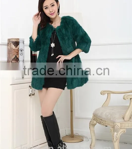 New 2016 Women's Coats Colorful Real Fur Coat Female Luxury Rabbit Fur Winter Jacket Women New Arrival Overcoat photo-6