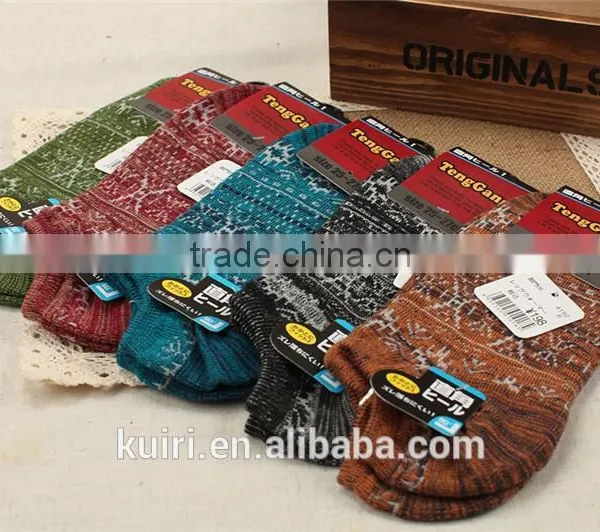 Autumn Winter Men's Rabbit Wool Soft Sock Male Retro Thicken Striped Mixture Short Socks Men Warm Casual Dress Sock Promotion photo-3