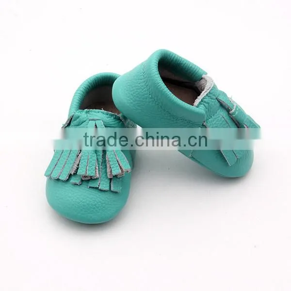 Top Selling Leather Baby Shoes Soft Sole Moccasin Designer Kids Shoes photo-5